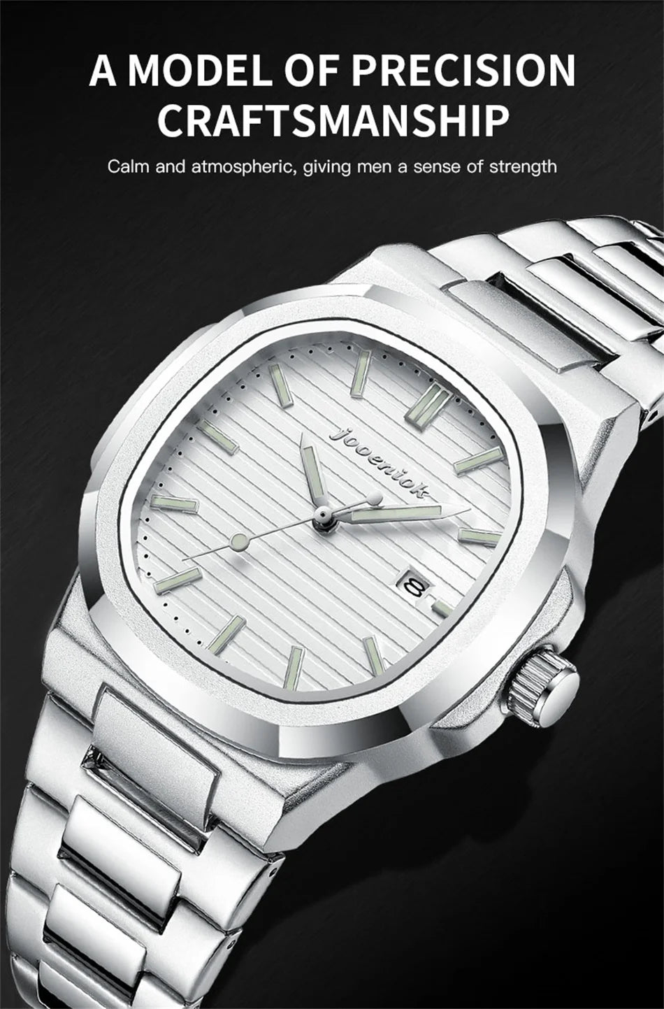 Jooeniok Luxury Square Military Watch