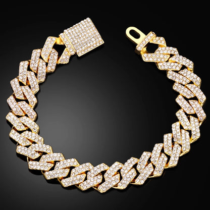Iced Cuban Link Bracelet – Luxury Pavé Edition