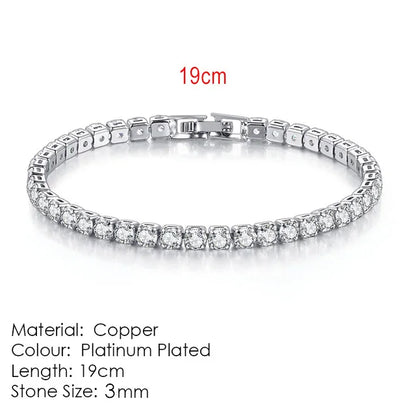 StoneAge Luxe Zirconia Link Bracelet – Unisex