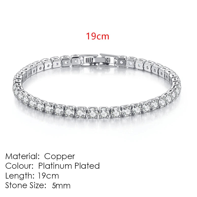 StoneAge Luxe Zirconia Link Bracelet – Unisex