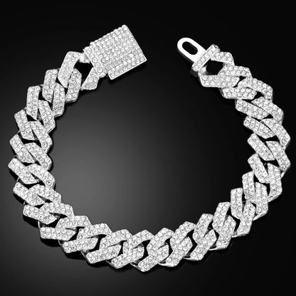 Iced Cuban Link Bracelet – Luxury Pavé Edition